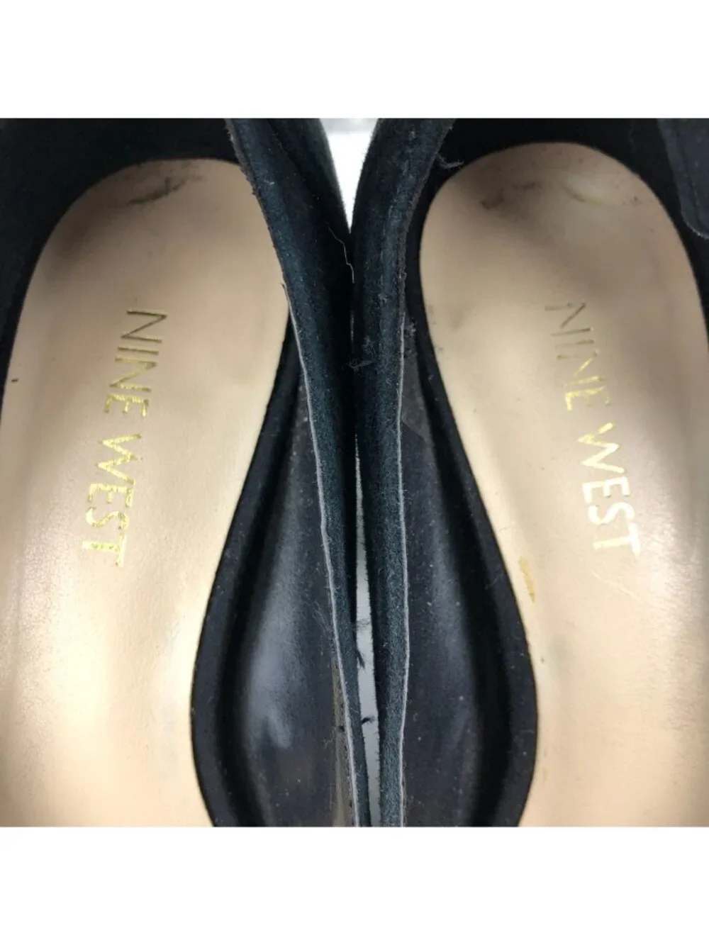 Nine West Women's Size 7.5M Socialite Black Suede High Heel Ankle Strap Pumps